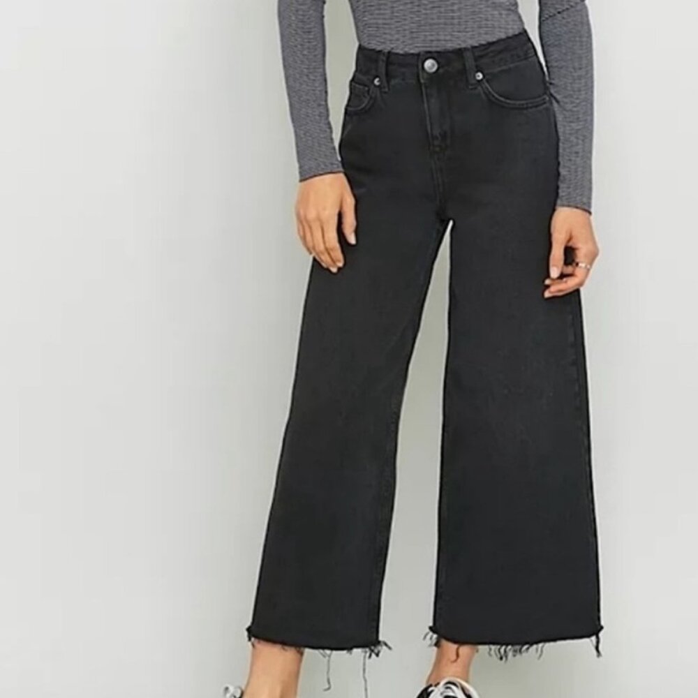 UO BDG Dark Denim Flood Jeans Wide Leg